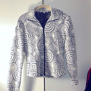 Andria Lieu black and white jacket